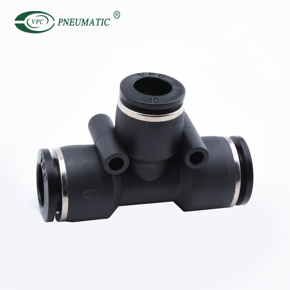 Plastic Tee Shape Union Air Connector VPE 4mm to 16mm Quick Connect Hose Pneumatic Fitting